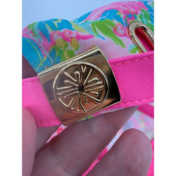 Lilly Pulitzer Womens Tropical Sun Floral Print Baseball Cap Hat Pink Multi - Picture 7 of 7